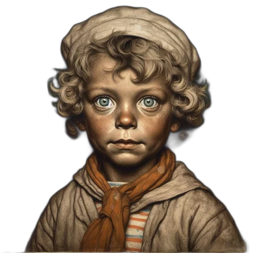 face, photorealistic, fantasy art, oil painting transparent PNG cut-out