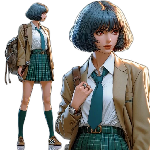 jacket, concept art, anime, comic book art transparent PNG cut-out