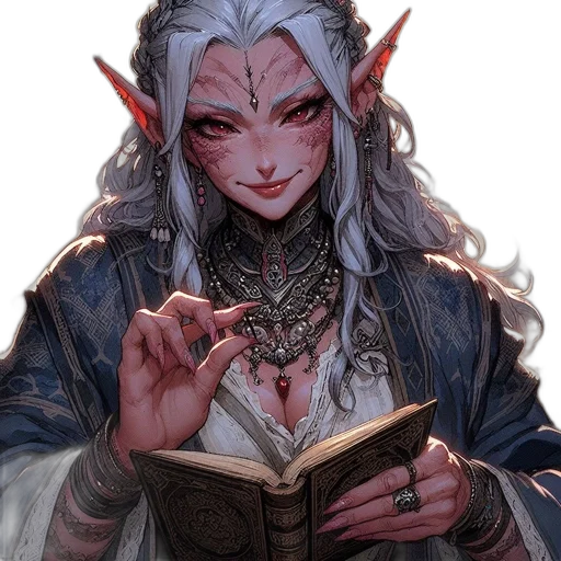 dragon, face, jewelry, staff transparent PNG cut-out