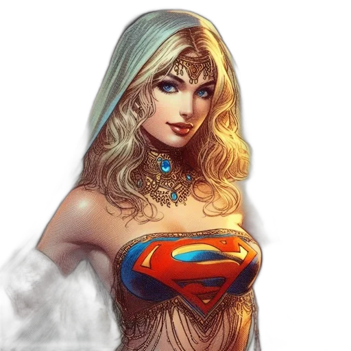 jewelry, dress, comic book art, fantasy art transparent PNG cut-out