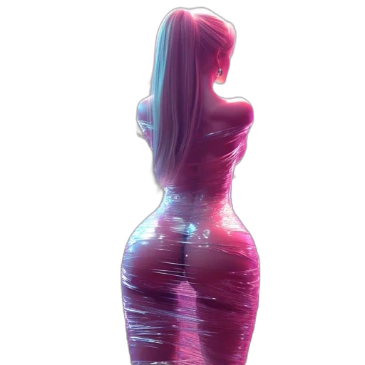 dress, bottle, robot, hair transparent PNG cut-out