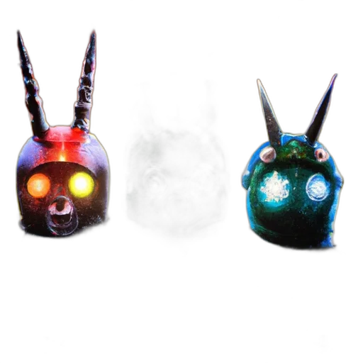 mask, 3d render, concept art, cyberpunk transparent PNG cut-out