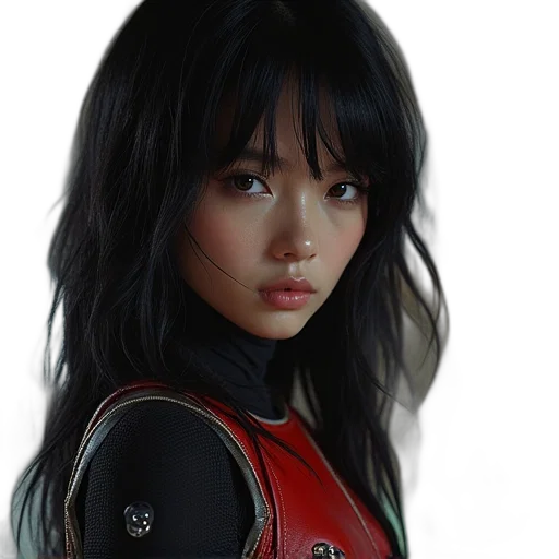 face, robot, jacket, dragon transparent PNG cut-out