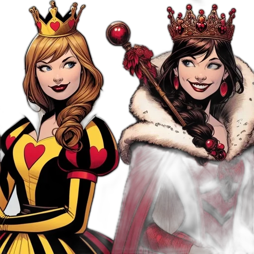 crown, comic book art, concept art, two transparent PNG cut-out