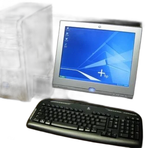 desktop, computer, setup, featuring transparent PNG cut-out