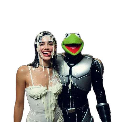 robot, mask, dress, pixel art transparent PNG cut-out