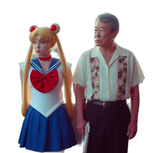 dress, staff, robot, anime transparent PNG cut-out