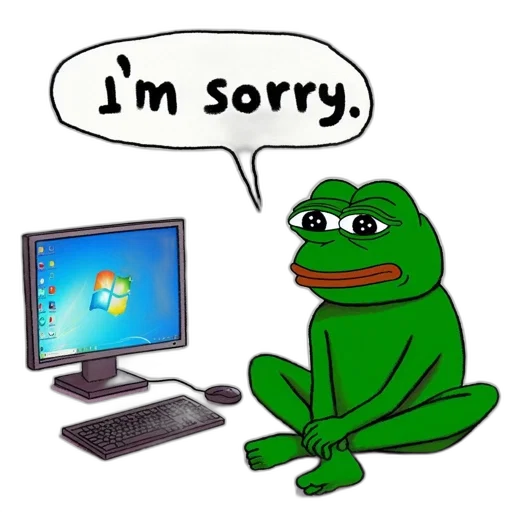robot, sad, frog, sits transparent PNG cut-out