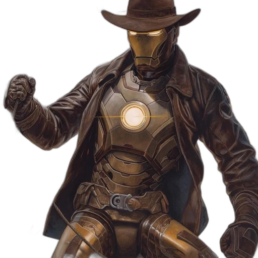 jacket, robot, concept art, comic book art transparent PNG cut-out