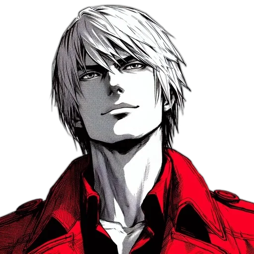jacket, face, comic book art, concept art transparent PNG cut-out