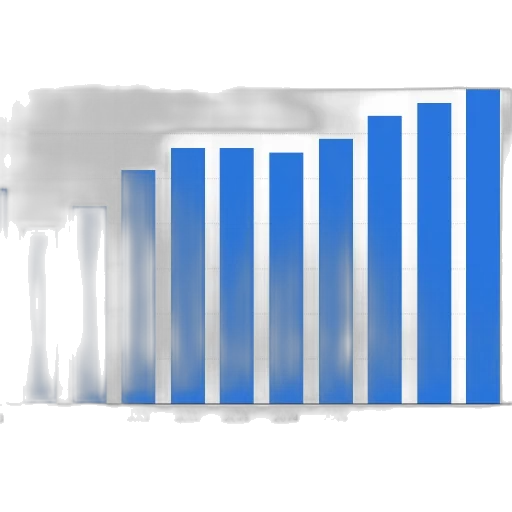 bar, graph, showing, growth transparent PNG cut-out