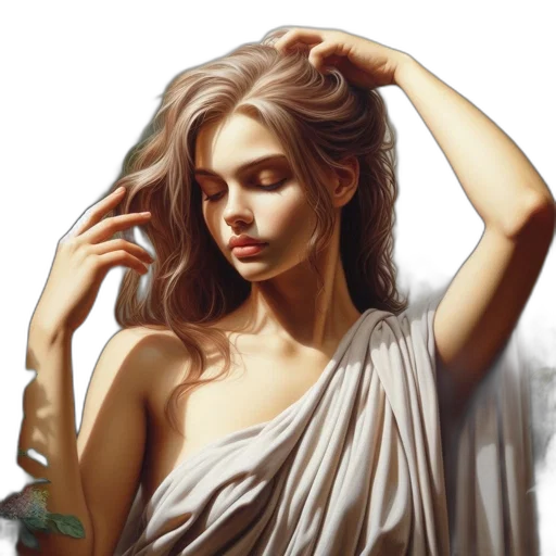 dress, jewelry, face, crown transparent PNG cut-out