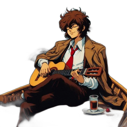 jacket, pixel art, anime, concept art transparent PNG cut-out