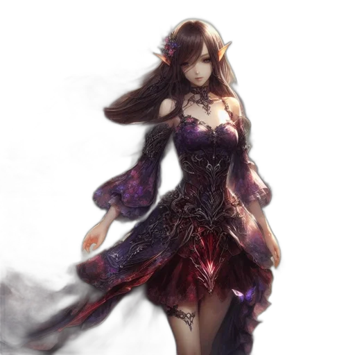 dress, fantasy art, concept art, pixel art transparent PNG cut-out