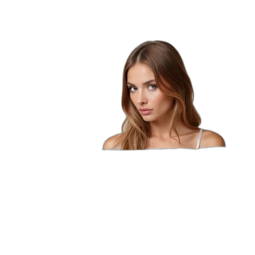 face, hair, dress, jewelry transparent PNG cut-out