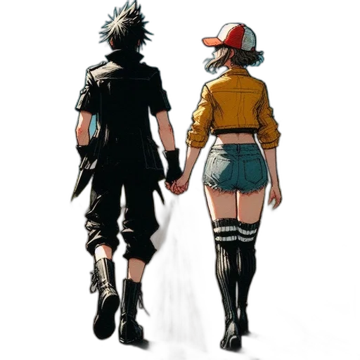 concept art, comic book art, pixel art, anime transparent PNG cut-out