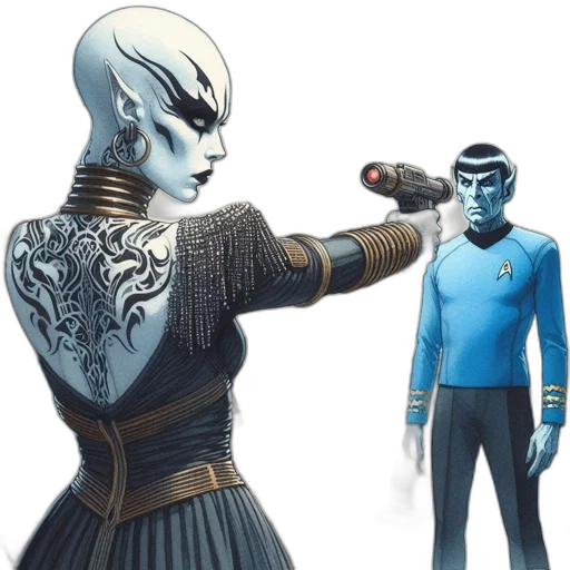 robot, staff, concept art, comic book art transparent PNG cut-out
