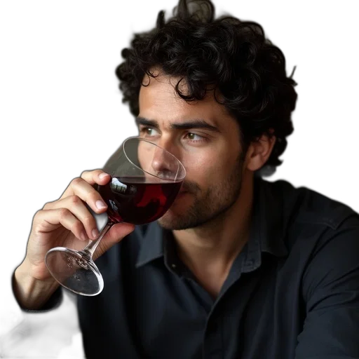 staff, bottle, face, photorealistic transparent PNG cut-out