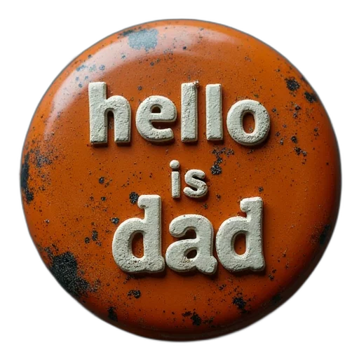 hello, name, dad, button transparent PNG cut-out