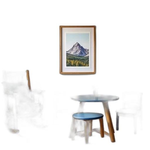 furniture, photorealistic, concept art, 3d render transparent PNG cut-out