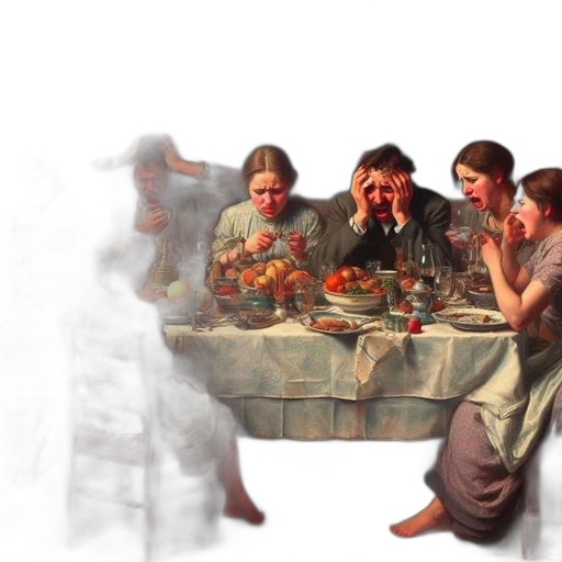 food, photorealistic, concept art, oil painting transparent PNG cut-out