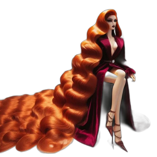 hair, dress, crown, creature transparent PNG cut-out