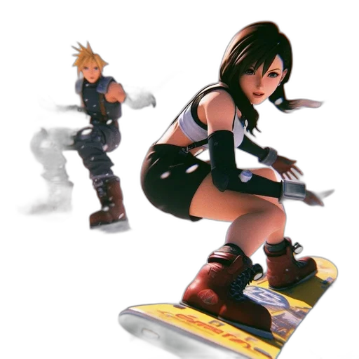 concept art, 3d render, two, animated transparent PNG cut-out