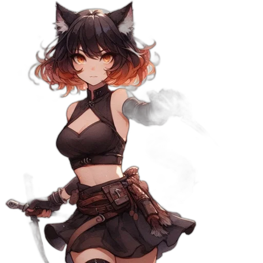 dress, staff, weapon, fantasy art transparent PNG cut-out