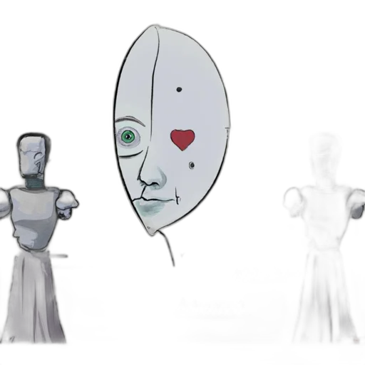 robot, mask, face, concept art transparent PNG cut-out