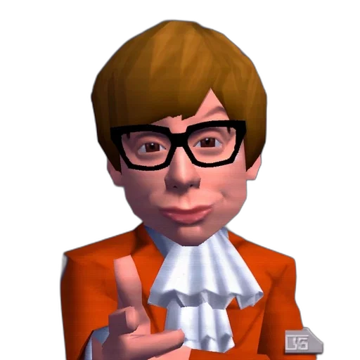 staff, face, 3d render, cartoon transparent PNG cut-out