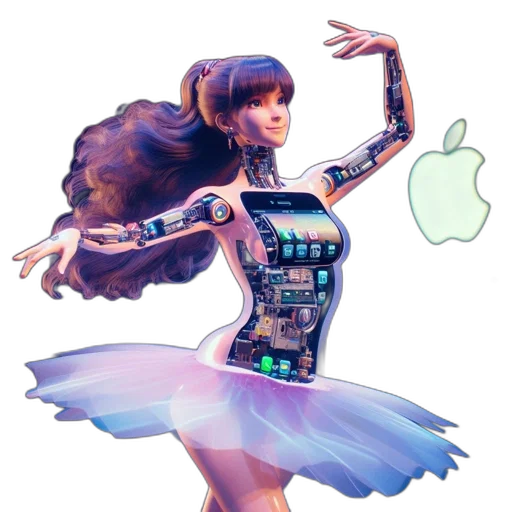 robot, dress, concept art, pixel art transparent PNG cut-out