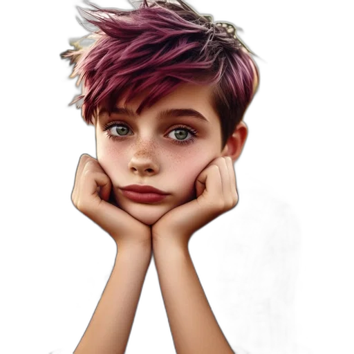 face, hair, crown, jewelry transparent PNG cut-out