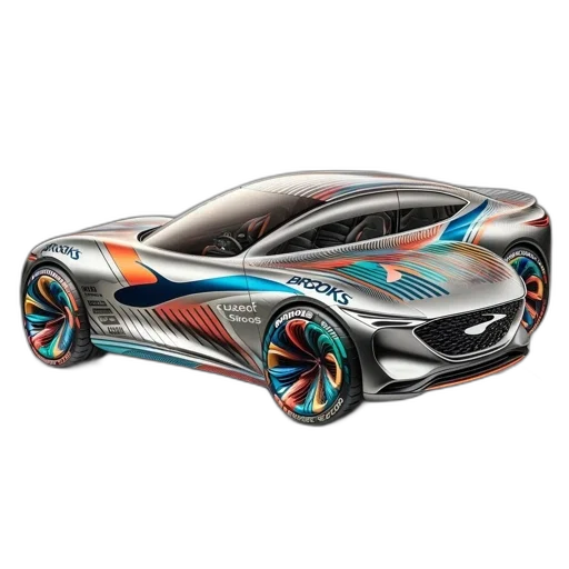 car, 3d render, concept art, photorealistic transparent PNG cut-out