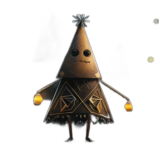 staff, hat, robot, dress transparent PNG cut-out