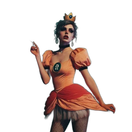 dress, crown, concept art, young transparent PNG cut-out