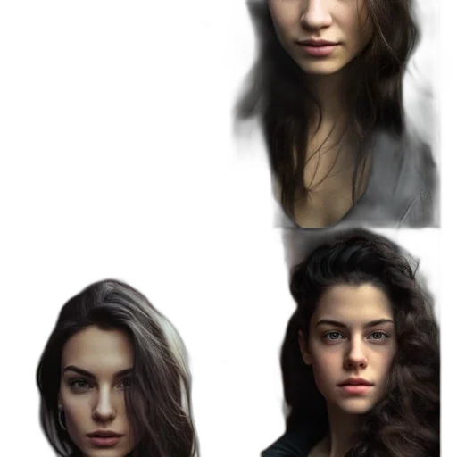 face, hair, crown, concept art transparent PNG cut-out