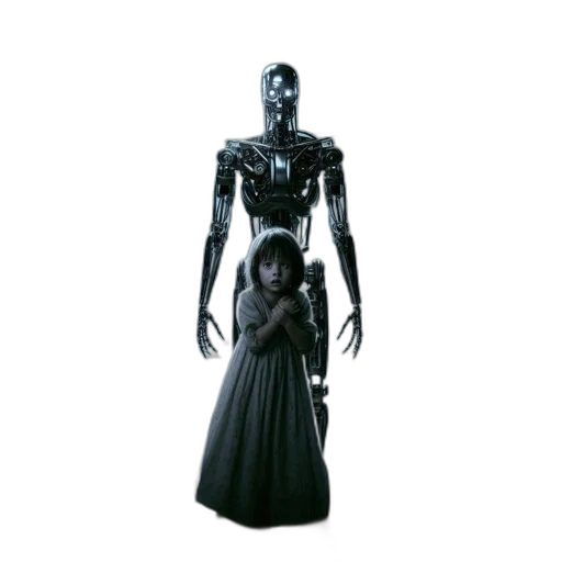 robot, dress, concept art, 3d render transparent PNG cut-out