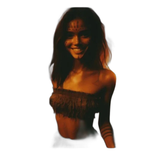 dress, face, hair, creature transparent PNG cut-out