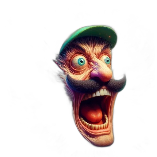 face, mask, creature, staff transparent PNG cut-out