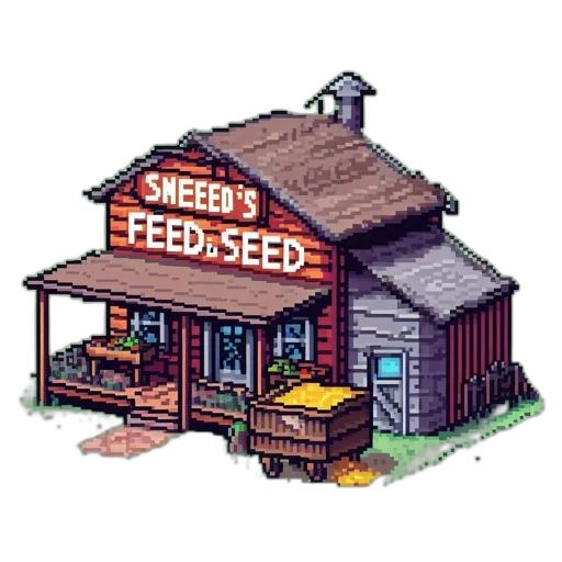 food, building, pixel art, concept art transparent PNG cut-out