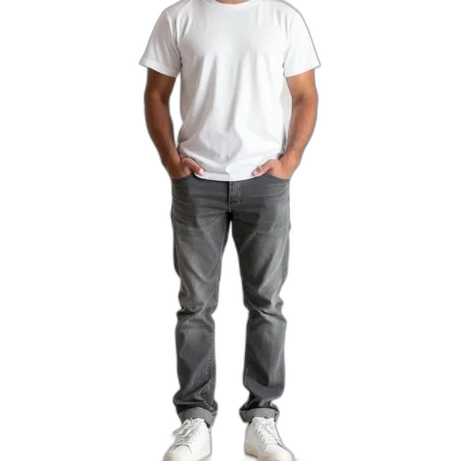 staff, jacket, shoes, face transparent PNG cut-out