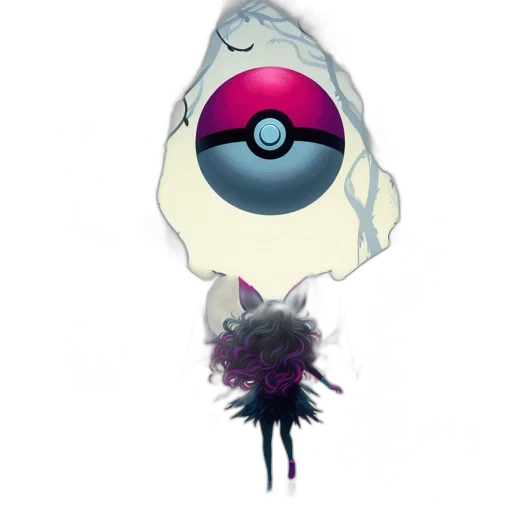 creature, hair, mask, flower transparent PNG cut-out