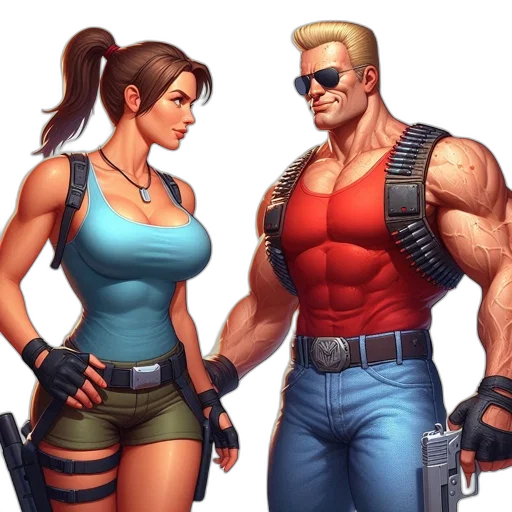 concept art, comic book art, pixel art, cyberpunk transparent PNG cut-out