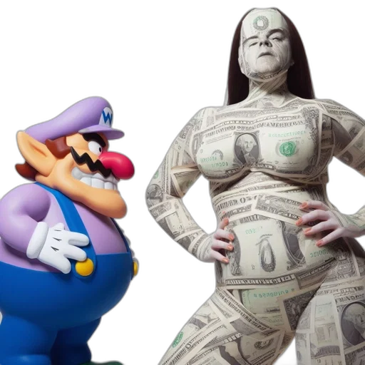 concept art, 3d render, two, characters transparent PNG cut-out