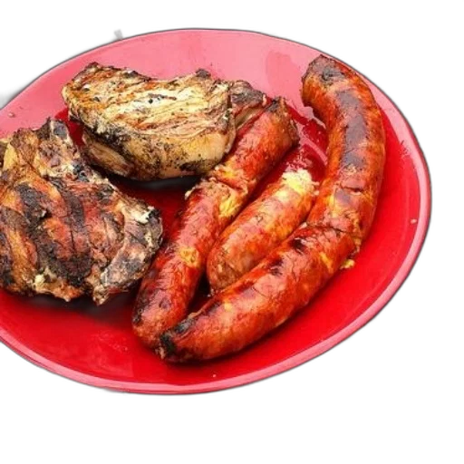 food, red, plate, grilled transparent PNG cut-out