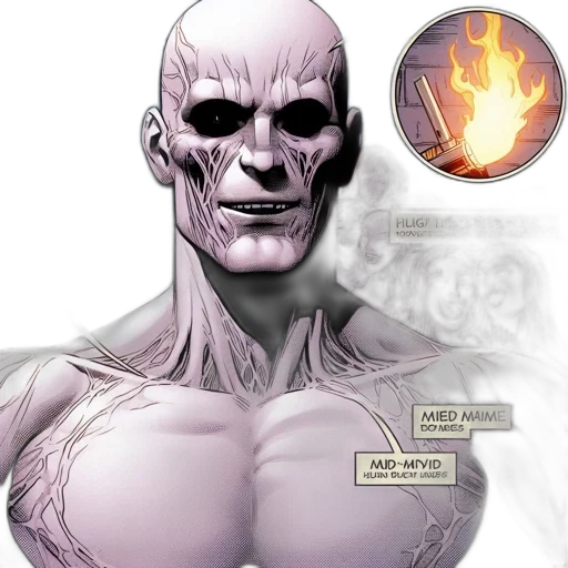 face, mask, comic book art, concept art transparent PNG cut-out