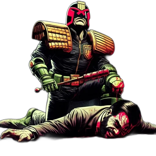 comic book art, concept art, cyberpunk, red transparent PNG cut-out