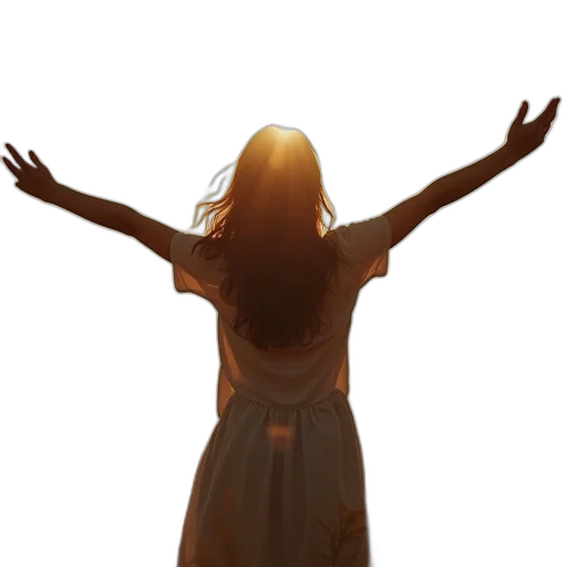 dress, staff, hair, concept art transparent PNG cut-out