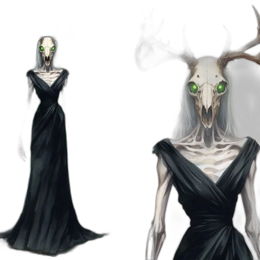 dress, creature, mask, concept art transparent PNG cut-out