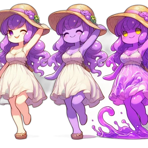 dress, creature, staff, hat transparent PNG cut-out